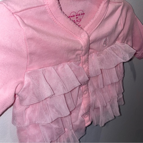 5/$15 Place Pink Ruffled Button Down Shirt - Picture 3 of 6